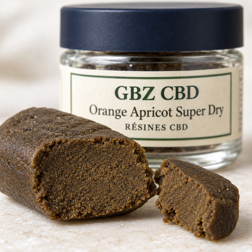 Orange Apricot Super Dry — détail visuel, catégorie Résines CBD