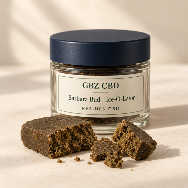 Barbara Bud – Ice-O-Lator — packshot GBZ CBD, catégorie Résines CBD