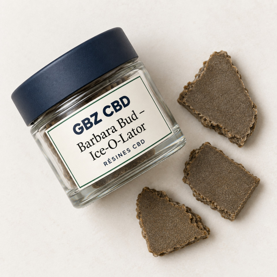 Barbara Bud – Ice-O-Lator — mise en scène du conditionnement GBZ CBD