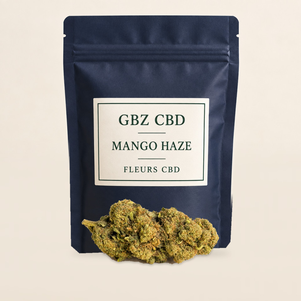 Mango Haze — packshot GBZ CBD, catégorie Fleurs CBD