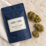 Mango Haze — mise en scène du conditionnement GBZ CBD