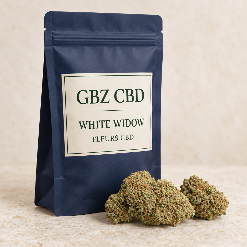 Conditionnement White Widow — vue trois quarts