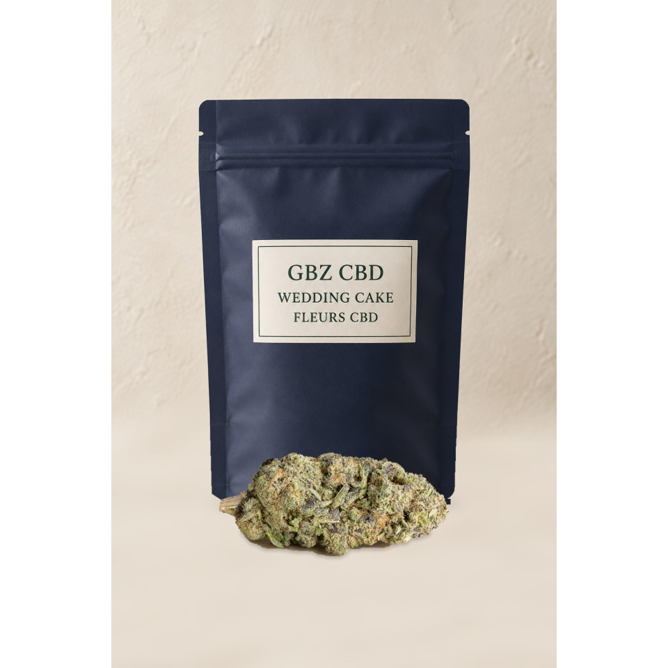 Wedding Cake — visuel vertical du conditionnement GBZ CBD