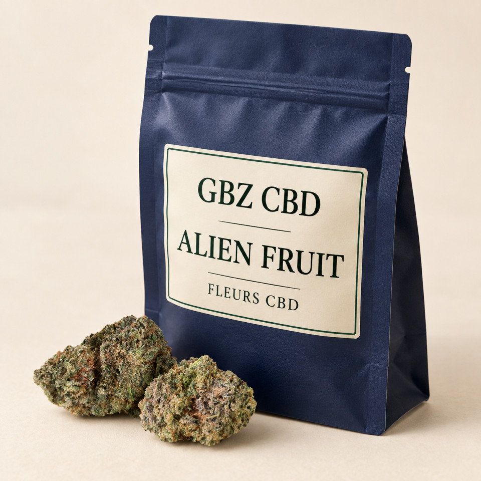 Conditionnement Alien Fruit — vue trois quarts