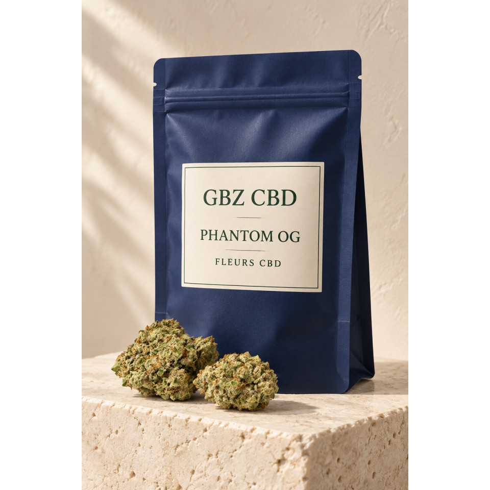 Phantom OG — visuel vertical du conditionnement GBZ CBD