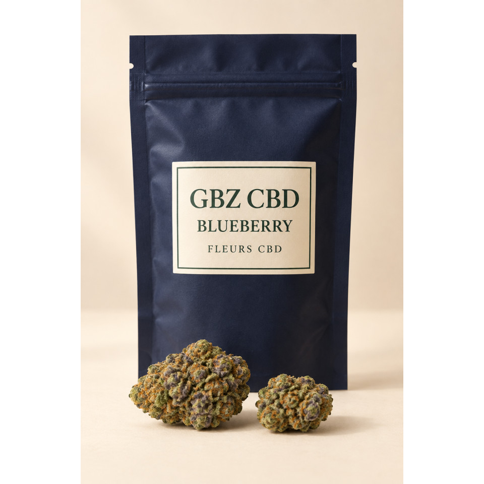 Blueberry — visuel vertical du conditionnement GBZ CBD