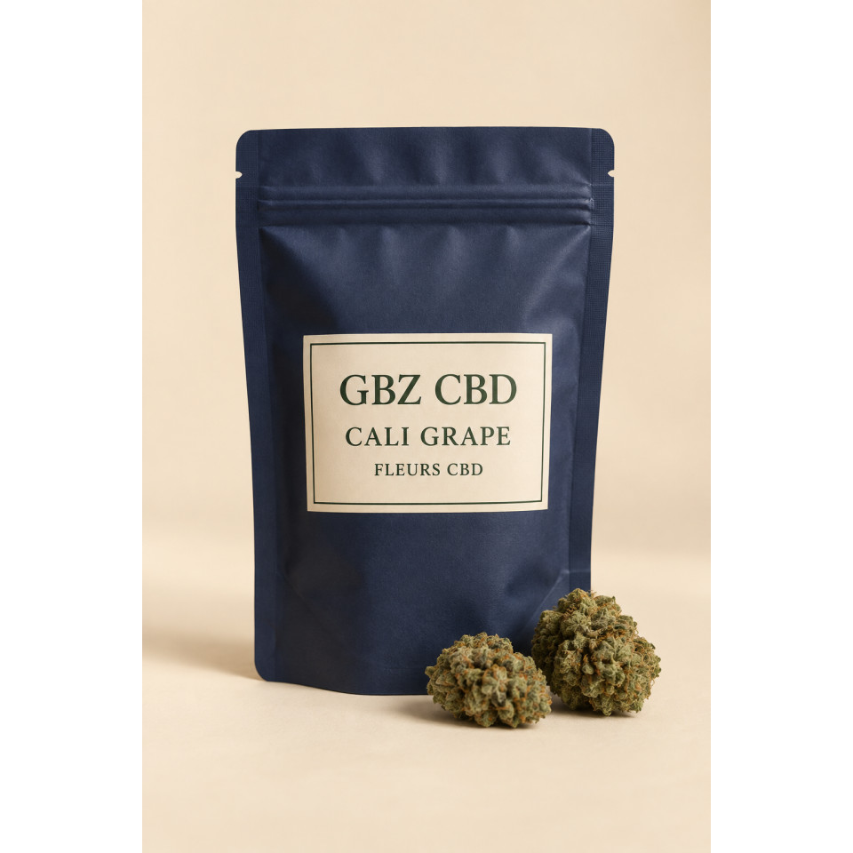 Cali Grape — visuel vertical du conditionnement GBZ CBD
