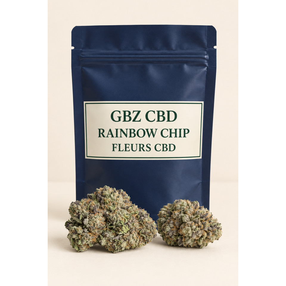 Rainbow Chip — visuel vertical du conditionnement GBZ CBD