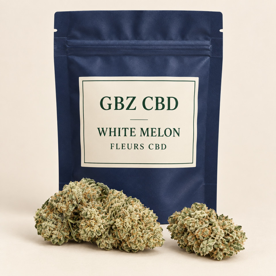 White Melon — packshot GBZ CBD, catégorie Fleurs CBD
