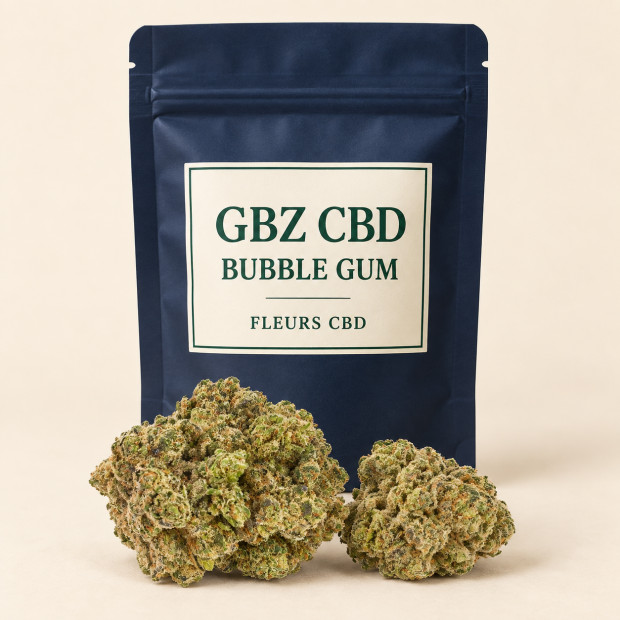Bubble Gum — packshot GBZ CBD, catégorie Fleurs CBD