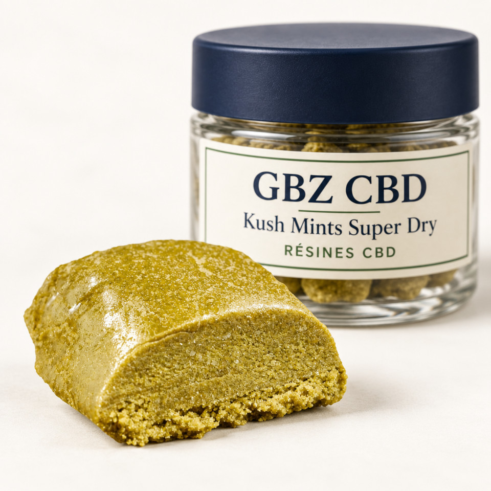 Kush Mints Super Dry — détail visuel, catégorie Résines CBD