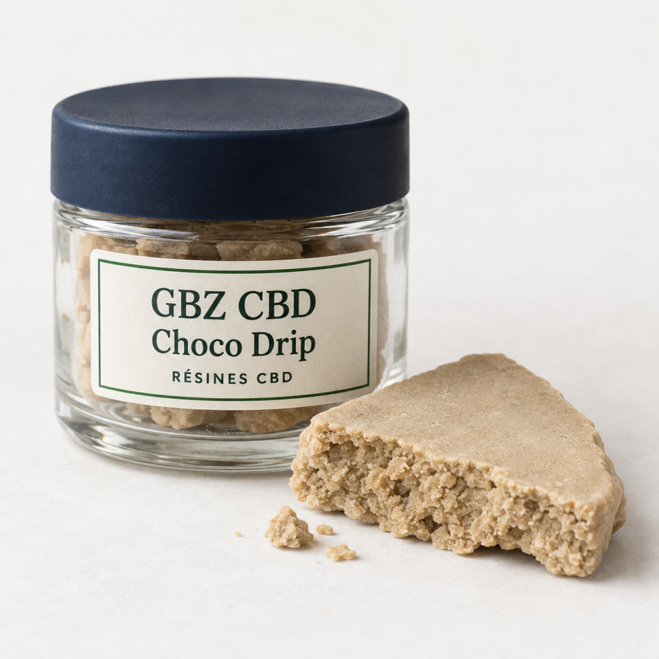 Choco Drip — packshot GBZ CBD, catégorie Résines CBD