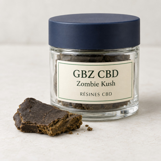 Zombie Kush — packshot GBZ CBD, catégorie Résines CBD