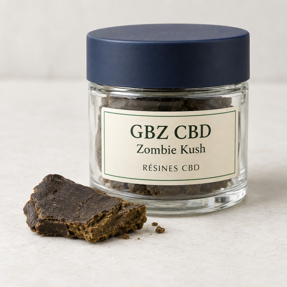 Zombie Kush — packshot GBZ CBD, catégorie Résines CBD