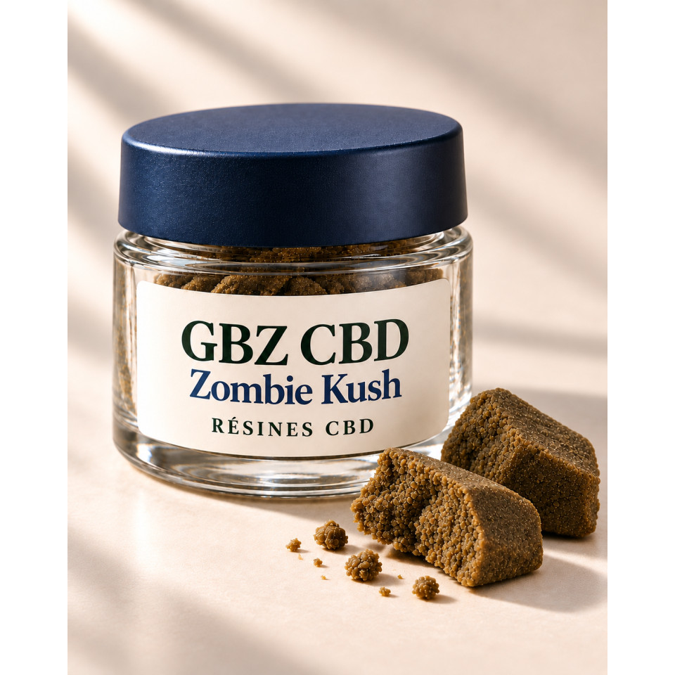 Zombie Kush — visuel vertical du conditionnement GBZ CBD