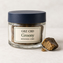 Groony — packshot GBZ CBD, catégorie Résines CBD